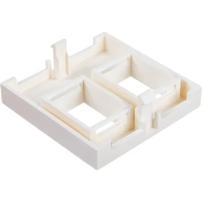Вставка LANMASTER 45x45 на 2 кейстоуна, белая, LAN-SIP-24R-WH