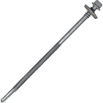 Саморез для сэндвич-панелей HARDWEX ТМ HWX16-P20-6.3/5.5x140 мм, св.№6, RUSPERT, RAL 9006, 100 шт. 5190002408401