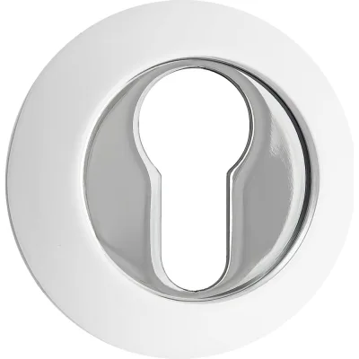 Накладка на цилиндр Ренц мат.суп.бел./хр.бл. INET 08 MSW/CP