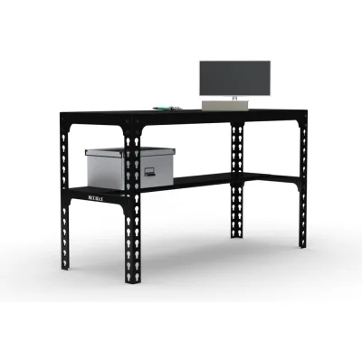 Стол металлический ООО Металекс 750x1200x400 мм, чёрный 112273