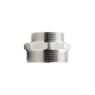 Ниппель переходной ALATO НР-НР 2"x1 1/2", латунь никелированная, 0104-5040