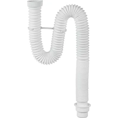 Сифон гофрированный VIRPLAST "Элит" 1 1/2x50/40 мм без выпуска, удлинённый L1200 30980623