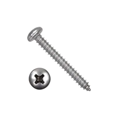Саморез по металлу ЦКИ DIN 7981 4.2x9.5, остроконечный, нерж. А2, 200 шт. 25357