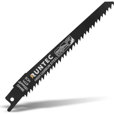 Полотно для сабельной пилы по дереву S 644 D, HCS, 150 мм, 5 шт RUNTEC RT-S644D