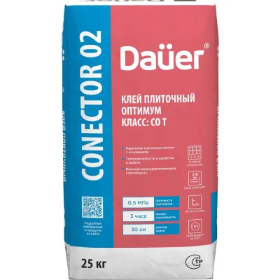 Плиточный клей Dauer оптимум conector home 02 25 кг 31812