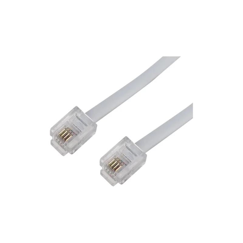 Телефонный удлинитель REXANT RJ-11 (6P-4C), 15 м, белый 18-3151
