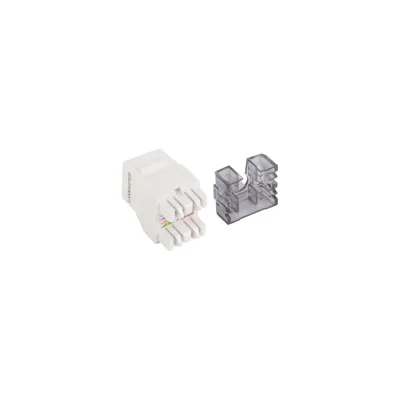 Модуль Keystone RJ45 LANMASTER кат.6A, UTP, 180 градусов, белый LAN-OK45U6A/180Z-WH
