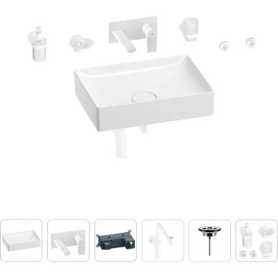 Раковина для ванной Wellsee Pure BY Wellsee в наборе 8 в 1 201006445