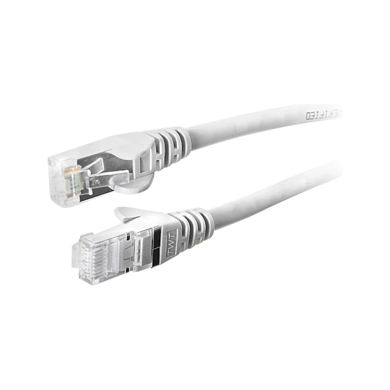 Патч-корд TWT RJ45-RJ45, 4 пары, FTP, категория 6, 0.5 м, серый, 45-45-0.5/S6-GY