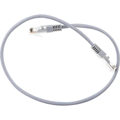 Патч-корд TWT RJ45-RJ45, 4 пары, UTP, категория 5е, 0.5 м, серый, 45-45-0.5-GY