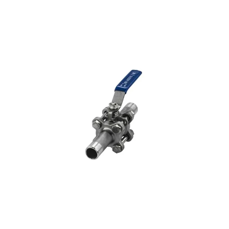 Кран шаровый приварной трехсоставной NEWKEY нержавеющий (3PC), AISI316 DN15 (1/2"), (CF8M), PN64 NK-BE15/6