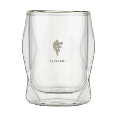 Стакан Leonord AROMA 350 мл с двойными стенками с гранями на корпусе из боросиликатного стекла 107300