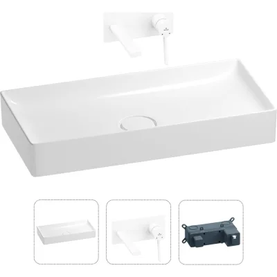 Раковина для ванной Wellsee Pure BY в наборе 2в1 201000755