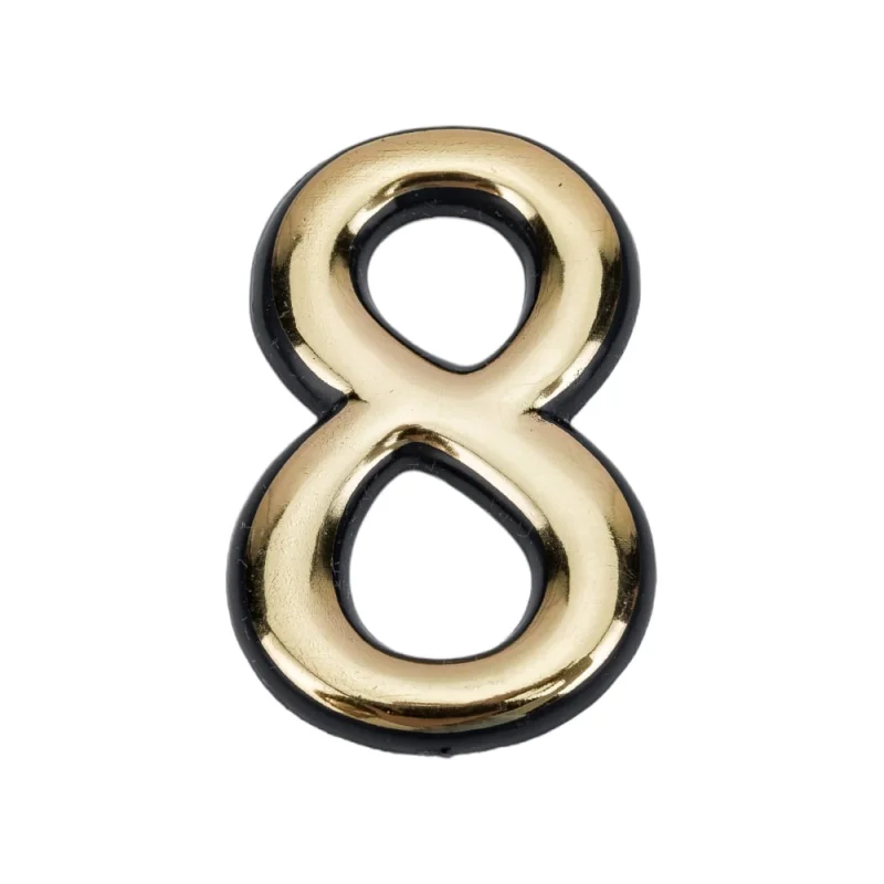 Самоклеящаяся цифра СКОБЯНОЙ малая, золото, "8" 002642