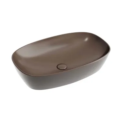 Умывальник-чаша накладная Ceramicanova Element овальная, цвет темно-коричневый матовый, 600х380х138 мм CN6049MDB