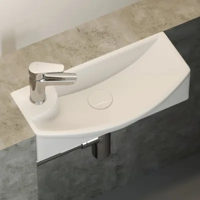Подвесной умывальник Ceramicanova прямоугольный, с крепежом Element 455x220x130 мм CN6038R