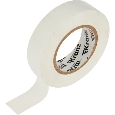 Изолента ПВХ KRANZ 0,13х19 мм, 25 м, белая KR-09-2201
