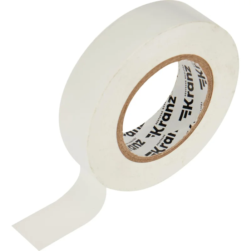 Изолента ПВХ KRANZ 0,13х19 мм, 25 м, белая KR-09-2201