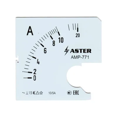 Шкала Aster к амперметру AMP-771 10/5 А SC771-10
