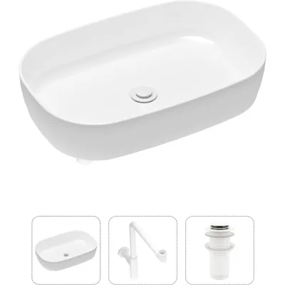 Накладная раковина для ванной Lavinia Boho Bathroom Sink Slim в комплекте 3 в 1 21520107