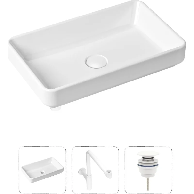 Накладная раковина для ванной Lavinia Boho Bathroom Sink Slim в комплекте 3 в 1 21520162