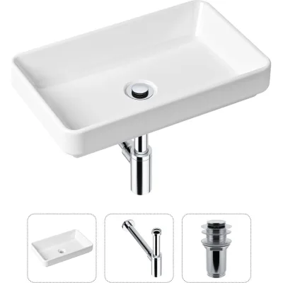 Накладная раковина для ванной Lavinia Boho Bathroom Sink Slim в комплекте 3 в 1 21520113