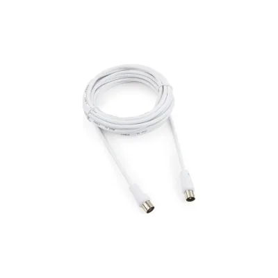 Телевизионный кабель Cablexpert Coaxial, M/F, белый, 5м CCV-515-W-5M