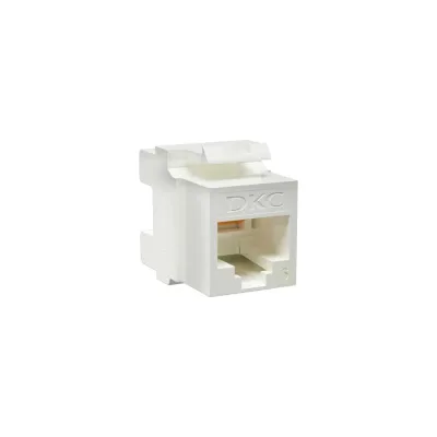 Модуль keystone DKC rj45 cat6 неэкранированный(utp), 180 градусов, белый(форм-фактор a10) RNK6U180WH