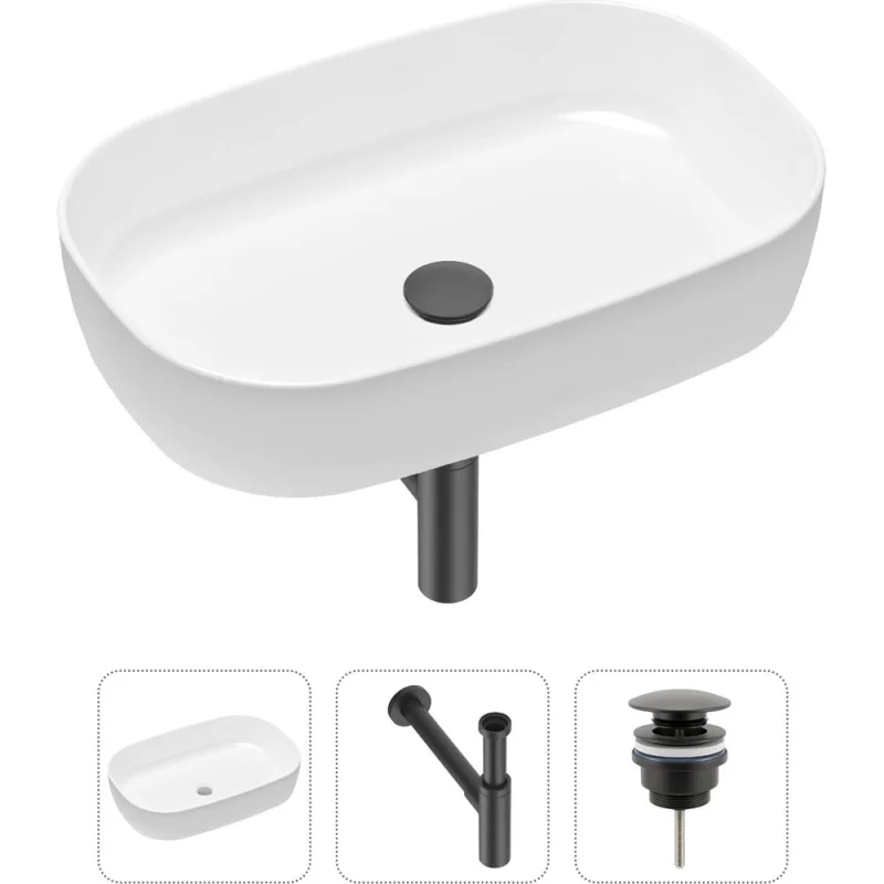 Накладная раковина для ванной Lavinia Boho Bathroom Sink Slim в комплекте 3 в 1 21520092