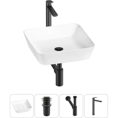 Набор Wellsee 4 в 1 Cromulent накладная раковина 44x44 см 20213555R