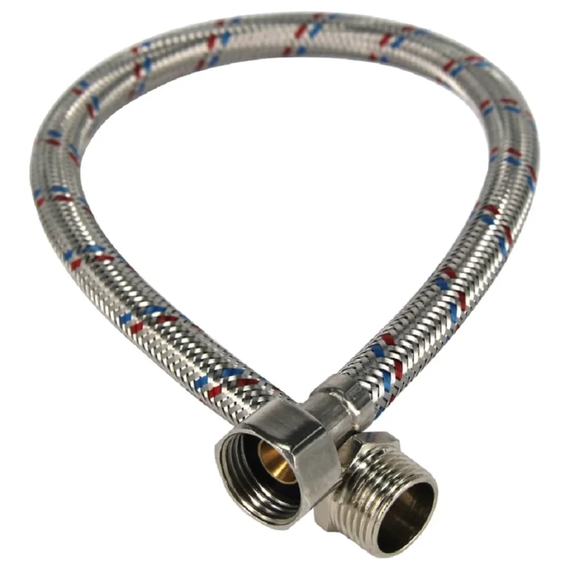 Гибкая подводка для воды ELKA (оплетка нерж.сталь)1/2", вр/нр, 200см EL.LK.102.33.0200