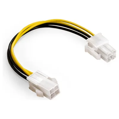 Удлинитель кабеля питания материнской платы ExeGate +12V EX-EXT-4M4F-0.2 4pin EPS12V M 4pin EPS12V F, 0,2м 294789