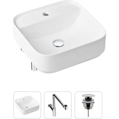 Накладная раковина для ванной Lavinia Boho Bathroom Sink Slim в комплекте 3 в 1 21520316