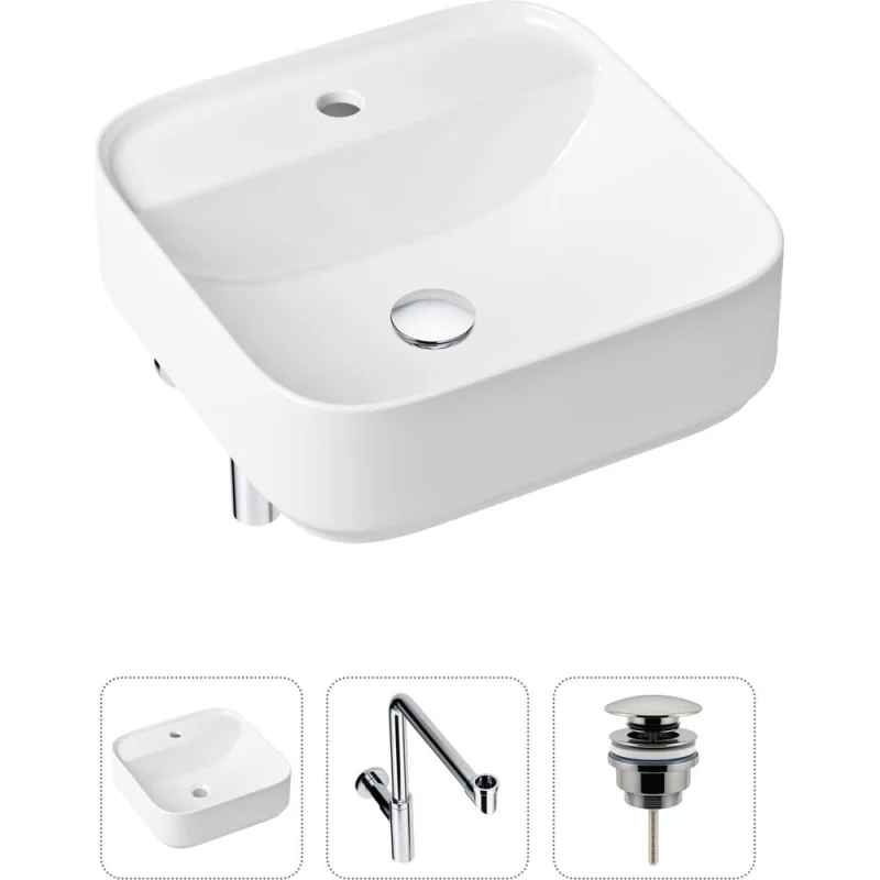Накладная раковина для ванной Lavinia Boho Bathroom Sink Slim в комплекте 3 в 1 21520316