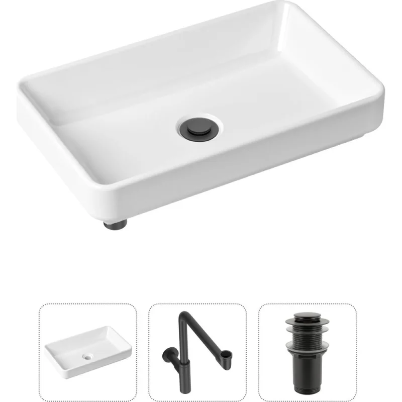 Накладная раковина для ванной Lavinia Boho Bathroom Sink Slim в комплекте 3 в 1 21520155