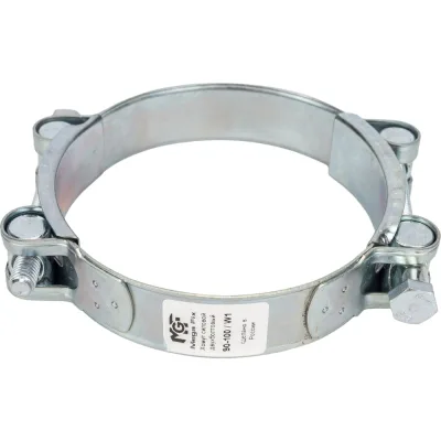Силовой двухболтовый шарнирный хомут MGF 90-100/24 W1 1-22-24-1-90-100
