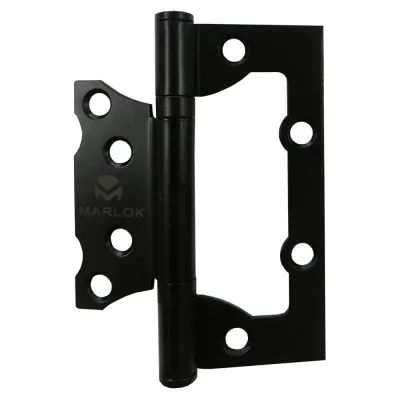 Петля дверная без врезки Marlok 100x75x2,0 BL, черный, 2 шт 035841