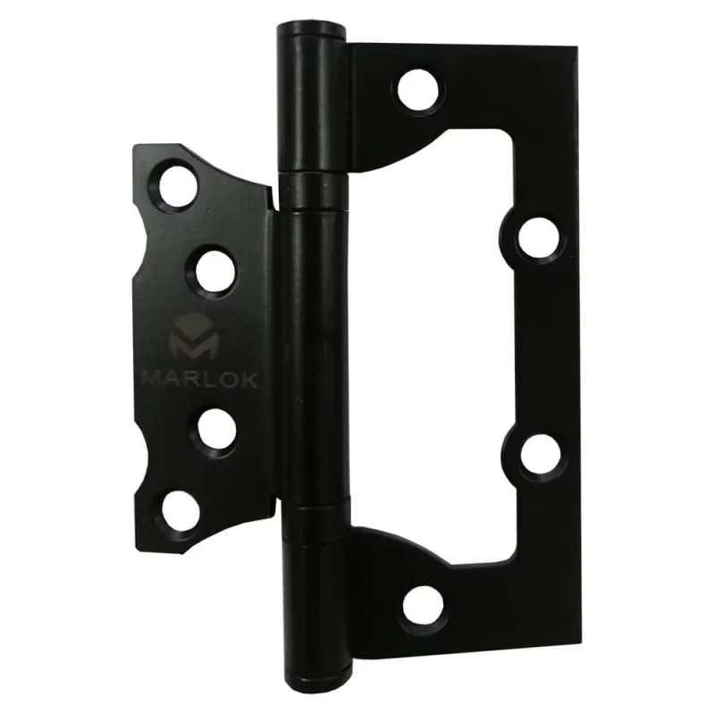 Петля дверная без врезки Marlok 100x75x2,0 BL, черный, 2 шт 035841