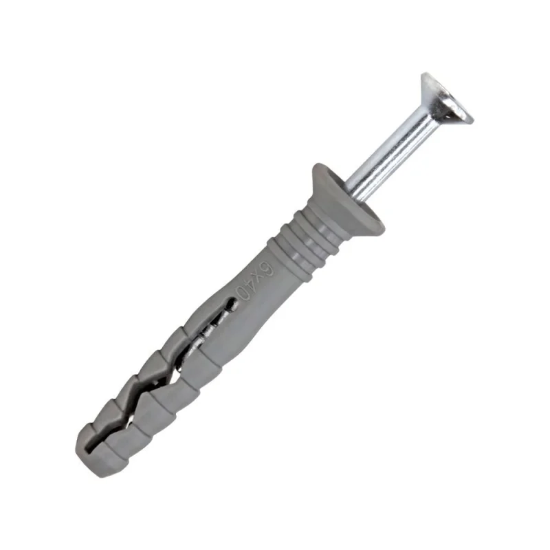 Дюбель-гвоздь Stalmax LDP-P 6х50 потайной бортик (арт. 10804) полипропилен (уп. 50 шт) 10804-023