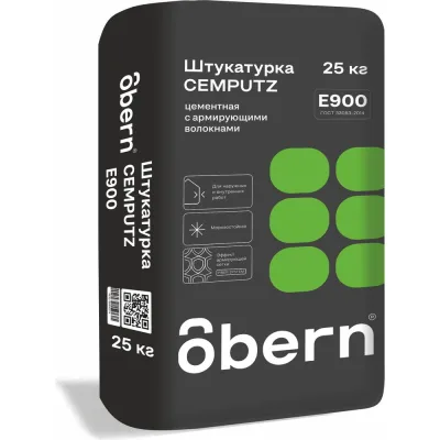 Штукатурка цементная Obern CEMPUTZ с фиброй 25 кг 18598
