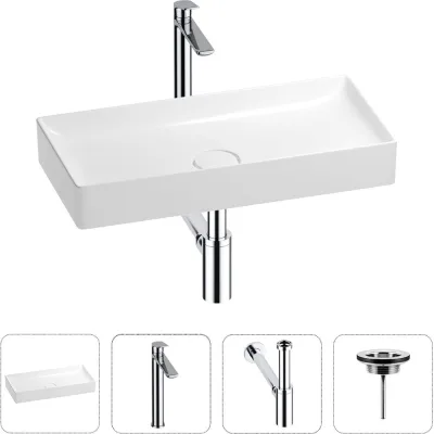 Раковина для ванной Wellsee Pure BY в наборе 4в1 201002701