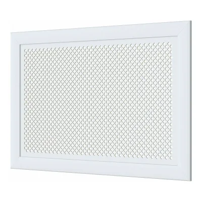 Декоративный экран для радиаторов и батарей Cosca Decor Модерн 600x900 мм, белый, дедало, с рамкой СПБ002095