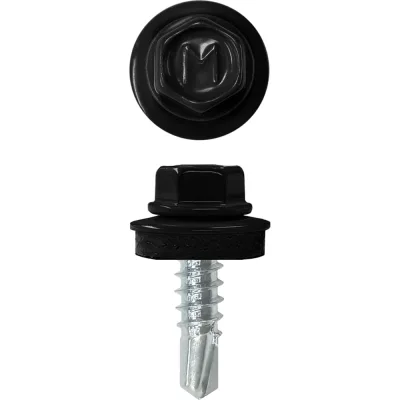 Кровельный саморез Daxmer 4,8x19 RAL 9005 сверло №2, 250 шт 00000325293