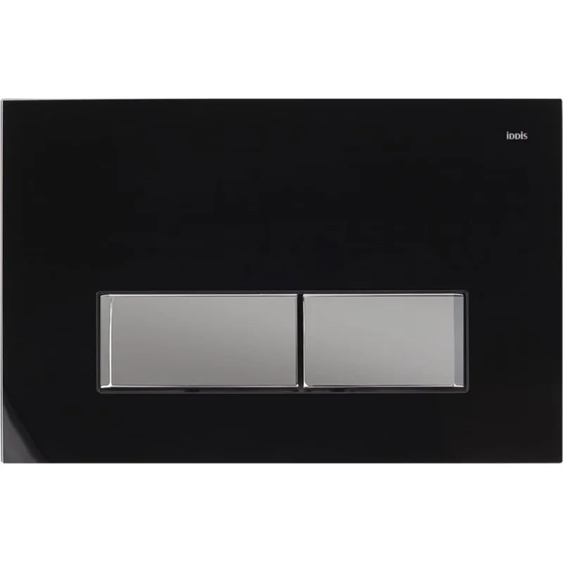 Клавиша смыва IDDIS универсальная, черное стекло, Юнигласс (Uniglass), 010 UNG10GBi77