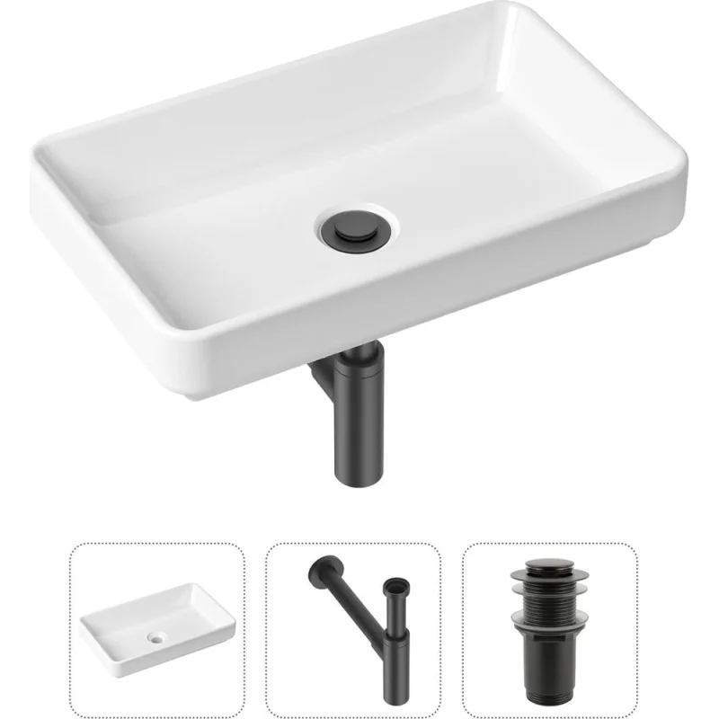 Накладная раковина для ванной Lavinia Boho Bathroom Sink Slim в комплекте 3 в 1 21520145
