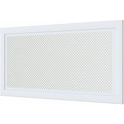 Декоративный экран для радиаторов и батарей Cosca Decor Модерн 600x1200 мм, белый, дедало, с рамкой СПБ002096