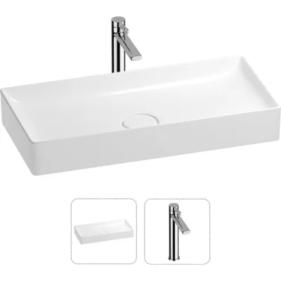 Раковина для ванной Wellsee Pure BY в наборе 2в1 201000741