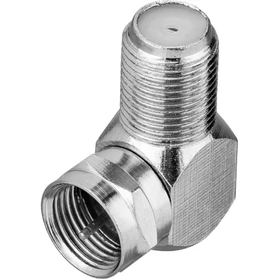 Антенный угловой переходник REXANT RG-6, SAT, штекер F - гнездо F, 06-0021-A