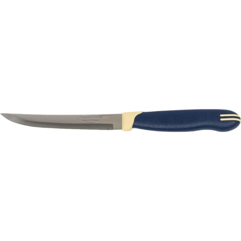 Нож Tramontina Multicolor для стейка, гладкий, 12.5 см, синий 23527/915-TR