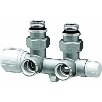 Н-обр. узел с термо.и зап.клапанами, угл., 3/4"EU - 1/2"НР FAR FT 1487 3412